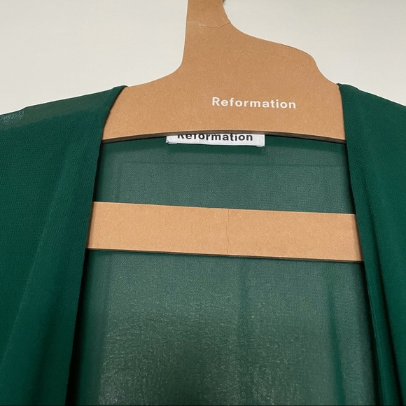 Reformation Milan Dress Emerald NWOT - Picture 8 of 11